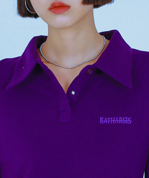 KATHARSIS(カタルシス)の「ピケワンピース (パープル) _S M(ワンピース・レディース・その他・MEDIUM)」の3枚目の写真