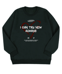 BEMIGHTY（ビーマイティー）の「Brush Heart Fleece Overfit Man to Man [Dark Gray]（スウェット）」