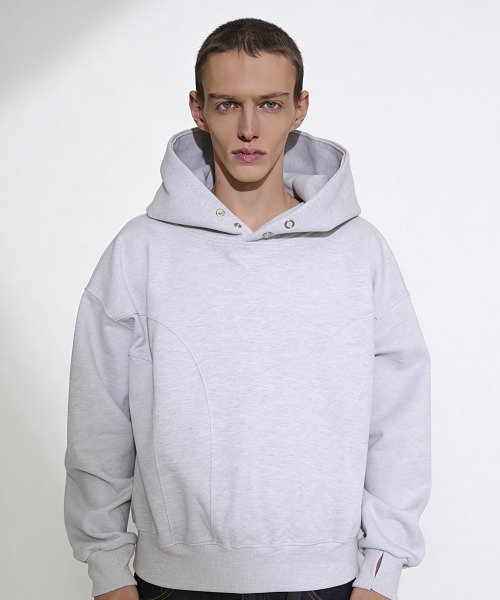 フードパーカー archivio（アルチビオ） パーカー 「MENS」ニットロゴフードパーカー