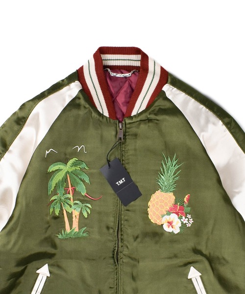 TMT(ティーエムティー)の「【TMT/ティーエムティー】SOUVENIR JACKET WORLD CHAMPION(ブルゾン・メンズ・カーキ/ピンク・MEDIUM/X-LARGE)」の4枚目の写真