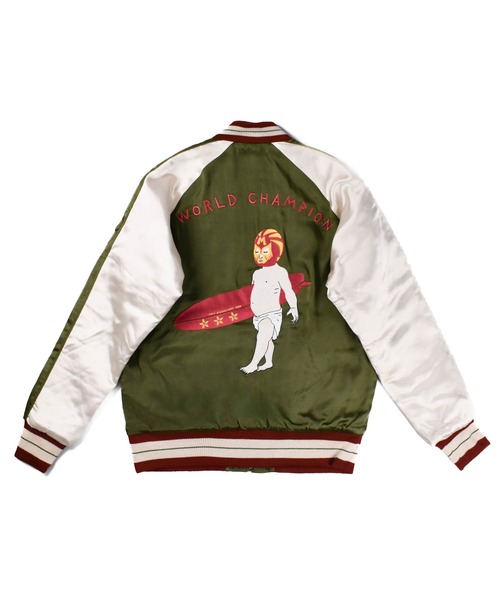 TMT(ティーエムティー)の「【TMT/ティーエムティー】SOUVENIR JACKET WORLD CHAMPION(ブルゾン・メンズ・カーキ/ピンク・MEDIUM/X-LARGE)」の12枚目の写真