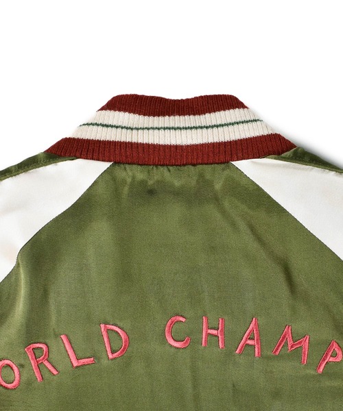 TMT(ティーエムティー)の「【TMT/ティーエムティー】SOUVENIR JACKET WORLD CHAMPION(ブルゾン・メンズ・カーキ/ピンク・MEDIUM/X-LARGE)」の13枚目の写真