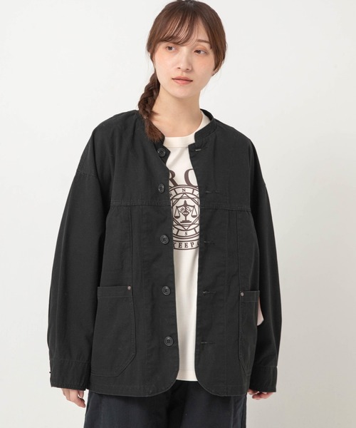URCH RNA（アーチ アールエヌエー）の「J2176 フレンチワークのマルシェジャケット（デニムジャケット・レディース・ブラック/ワンウォッシュ・FREE）」の12枚目の写真