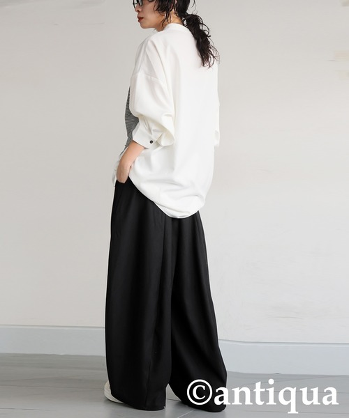 antiqua(アンティカ)の「コクーンパンツ(その他パンツ・レディース・ブラック/チャコールグレー・ONESIZE)」の17枚目の写真
