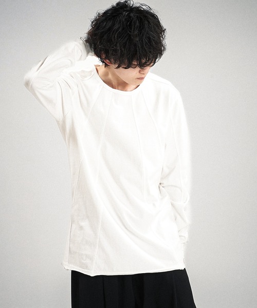 NO ID.(ノーアイディ)の「【NO ID.】Multi Seam Crew Neck Pullover / マルチ シーム クルーネック プルオーバー(Tシャツ/カットソー・メンズ・グレー/ブラック/ホワイト・ONE SIZE)」の4枚目の写真