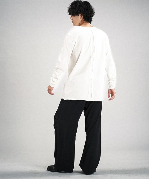 NO ID.(ノーアイディ)の「【NO ID.】Multi Seam Crew Neck Pullover / マルチ シーム クルーネック プルオーバー(Tシャツ/カットソー・メンズ・グレー/ブラック/ホワイト・ONE SIZE)」の10枚目の写真