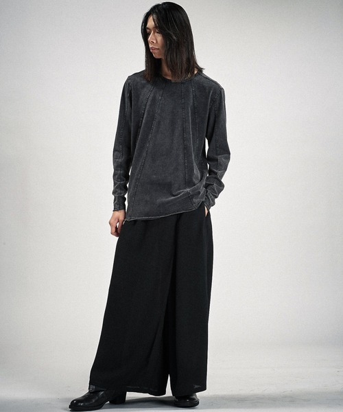 NO ID.(ノーアイディ)の「【NO ID.】Multi Seam Crew Neck Pullover / マルチ シーム クルーネック プルオーバー(Tシャツ/カットソー・メンズ・グレー/ブラック/ホワイト・ONE SIZE)」の12枚目の写真