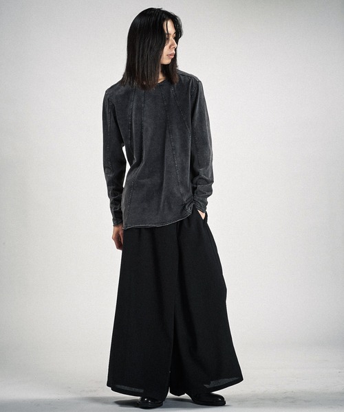 NO ID.(ノーアイディ)の「【NO ID.】Multi Seam Crew Neck Pullover / マルチ シーム クルーネック プルオーバー(Tシャツ/カットソー・メンズ・グレー/ブラック/ホワイト・ONE SIZE)」の14枚目の写真