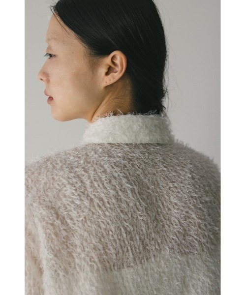 STYLEMIXER(スタイルミキサー)の「フリンジフェザーシャツ(シャツ/ブラウス・レディース・パープル/ホワイト/ブラック・FREE)」の7枚目の写真