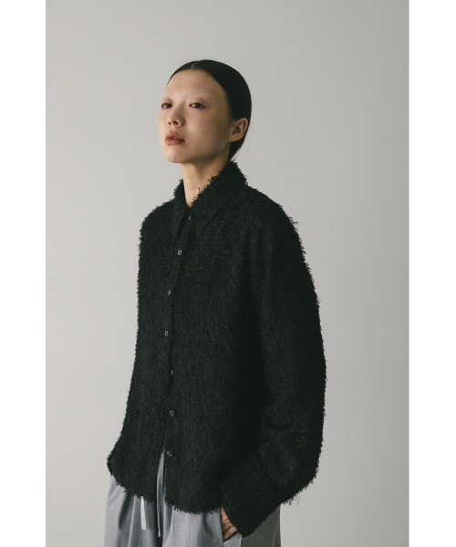 STYLEMIXER(スタイルミキサー)の「フリンジフェザーシャツ(シャツ/ブラウス・レディース・パープル/ホワイト/ブラック・FREE)」の9枚目の写真