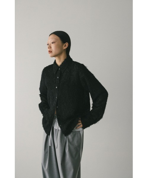 STYLEMIXER(スタイルミキサー)の「フリンジフェザーシャツ(シャツ/ブラウス・レディース・パープル/ホワイト/ブラック・FREE)」の11枚目の写真