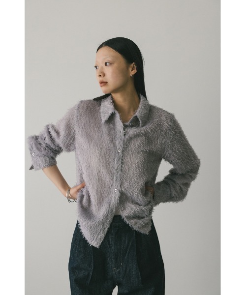 STYLEMIXER(スタイルミキサー)の「フリンジフェザーシャツ(シャツ/ブラウス・レディース・パープル/ホワイト/ブラック・FREE)」の18枚目の写真