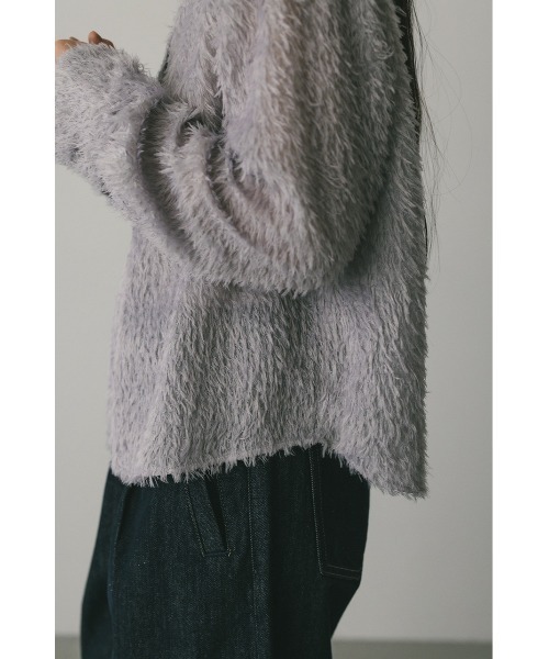 STYLEMIXER(スタイルミキサー)の「フリンジフェザーシャツ(シャツ/ブラウス・レディース・パープル/ホワイト/ブラック・FREE)」の22枚目の写真