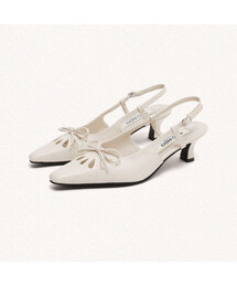 スリングバック パンプス サンダル(ベージュ) ESPERANZA（エスペランサ） パンプス スリングバックミュールパンプス