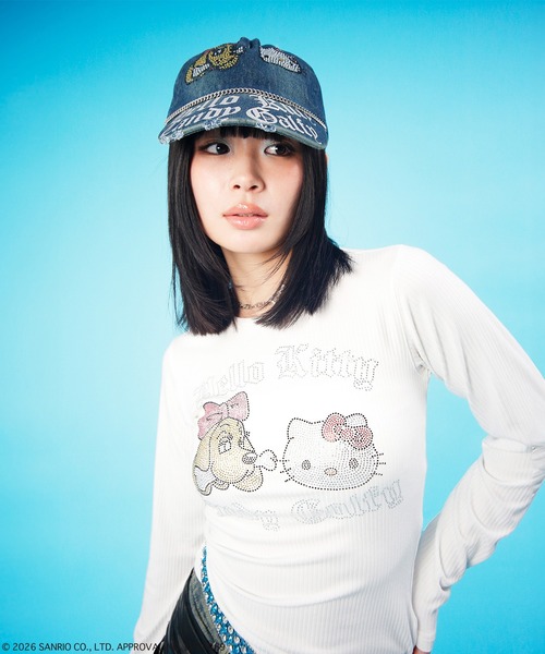 GALFY（ガルフィー）の「GALFY-キラキラガルTee（Tシャツ/カットソー・レディース・ピンク/ホワイト/ブラック/ブラウン・FREE）」の6枚目の写真