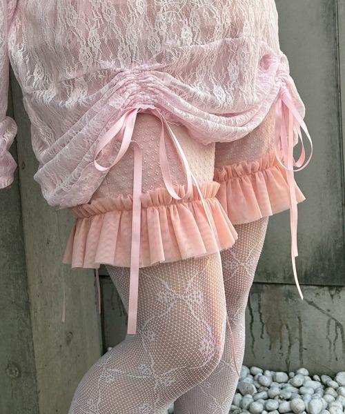 Candy Stripper(キャンディストリッパー)の「TULLE FRILL ショーツ(その他パンツ・レディース・ピンク/オフホワイト/ブラック・FREE)」の3枚目の写真