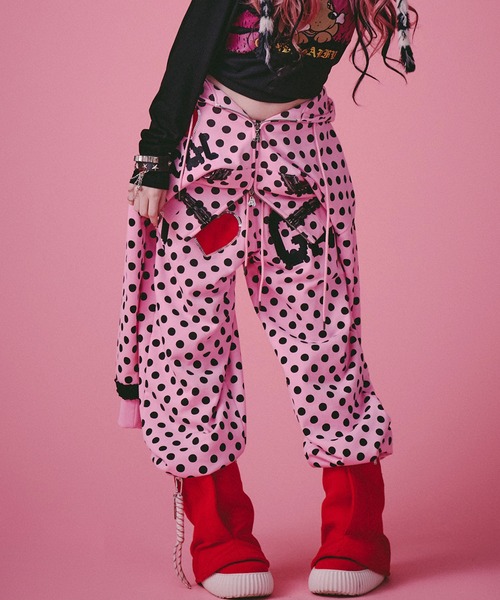 セール】GALFY（ガルフィー）ポップポップI LOVE GALスウェパン/ドット