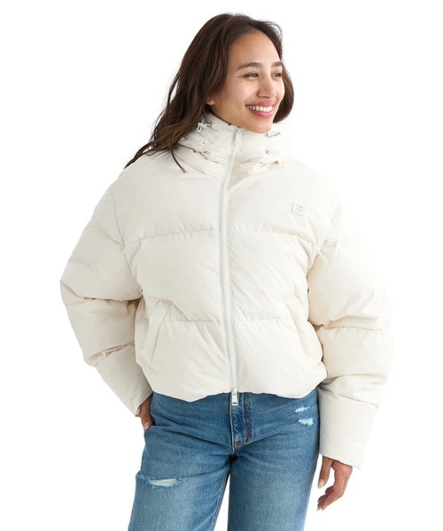 BILLABONG(ビラボン)の「BILLABONG レディース 【A/DIV.】STAND LOGO ADIV DOWN ジャケット 【2025年秋冬モデル】/ビラボン撥水加工ダウンジャケット(ブルゾン・レディース・ブラック/クリーム・MEDIUM/LARGE)」の8枚目の写真