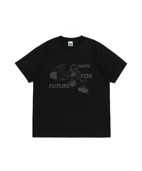 NET SOCIAL CLUB(ネットソーシャルクラブ)の「スワイプフォーフューチャー 半袖Tシャツ (ブラック)(Tシャツ/カットソー・レディース・ブラック・S/M/L/XL)」の1枚目の写真