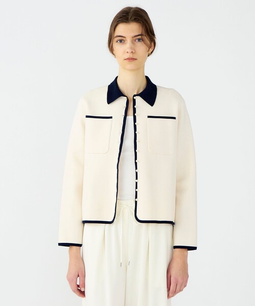 パールコンビ シャツカーディガン（ニット/セーター）｜BALLSEY