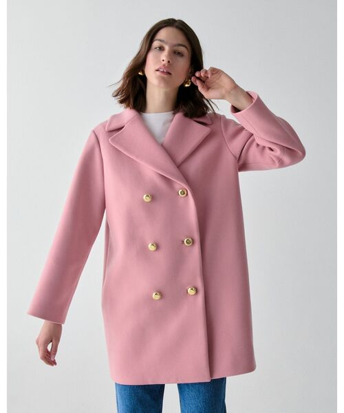 kate spade new york（ケイトスペード ニューヨーク）の「ダブル ブレステッド コート（その他アウター・レディース・ピンク・SMALL/MEDIUM/X-SMALL）」の3枚目の写真