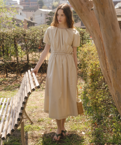 セール】String detail dress TISU02OP03_Beige（ワンピース）｜TILL I