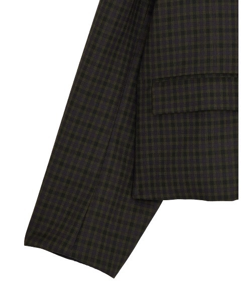 Ameri（アメリ）の「OVER WIDE SHOULDER JACKET（テーラードジャケット・レディース・ベージュ/ネイビー・FREE）」の15枚目の写真