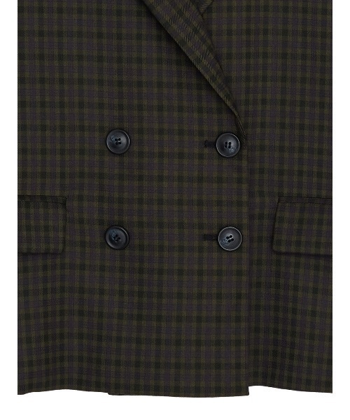 Ameri（アメリ）の「OVER WIDE SHOULDER JACKET（テーラードジャケット・レディース・ベージュ/ネイビー・FREE）」の17枚目の写真