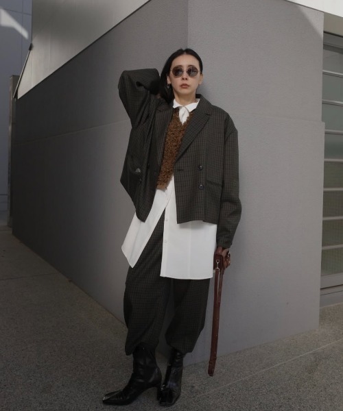 OVER WIDE SHOULDER JACKET（テーラードジャケット）｜Ameri（アメリ