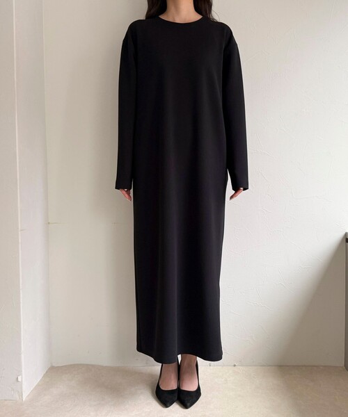 fredy emue（フレディエミュ）の「ジョーゼットベルト付きワンピース（ワンピース・レディース・ブラック/チャコールグレー・38/36）」の20枚目の写真