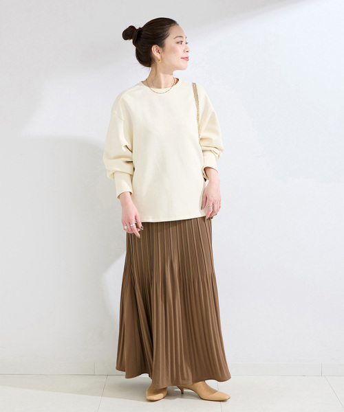 B.C STOCK(ベーセーストック)の「《2点セット》ダンボールプルオーバー/キャミワンピースセット(ワンピース・レディース・ホワイト/チャコールグレー・FREE)」の2枚目の写真