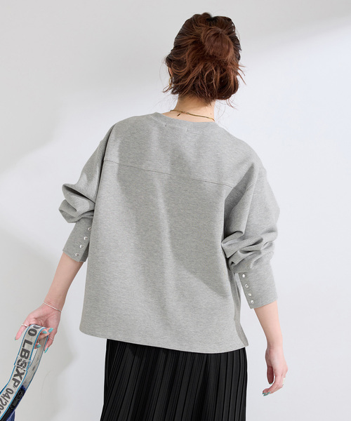 B.C STOCK(ベーセーストック)の「《2点セット》ダンボールプルオーバー/キャミワンピースセット(ワンピース・レディース・ホワイト/チャコールグレー・FREE)」の8枚目の写真