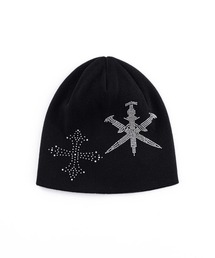 ビーニー｜Dagger Cross Rhinestone Beanie｜Unknown London
