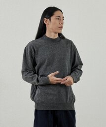 ライクセミハーフタートルネックニット（グレー）