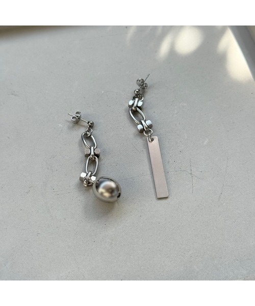 tone(トーン)の「【musk】インパクトチェーンのピアス(MA)(ピアス(両耳用)・レディース・シルバー・FREE)」の6枚目の写真
