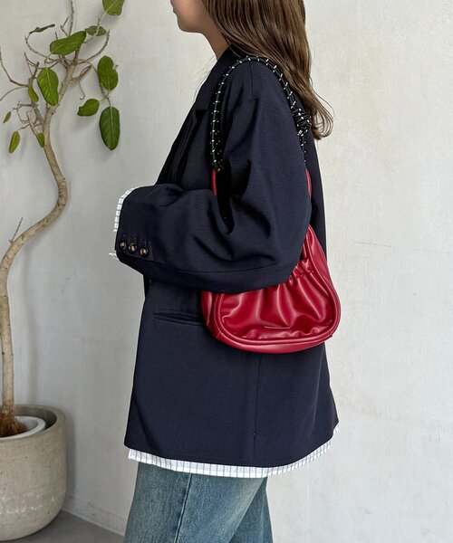 CPCM（シーピーシーエム）の「フェイクレイヤードテーラードジャケット（テーラードジャケット・レディース・ベージュ系その他/ベージュ/ネイビー・FREE）」の13枚目の写真