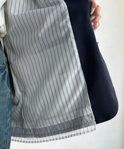 CPCM（シーピーシーエム）の「フェイクレイヤードテーラードジャケット（テーラードジャケット・レディース・ベージュ系その他/ベージュ/ネイビー・FREE）」の22枚目の写真