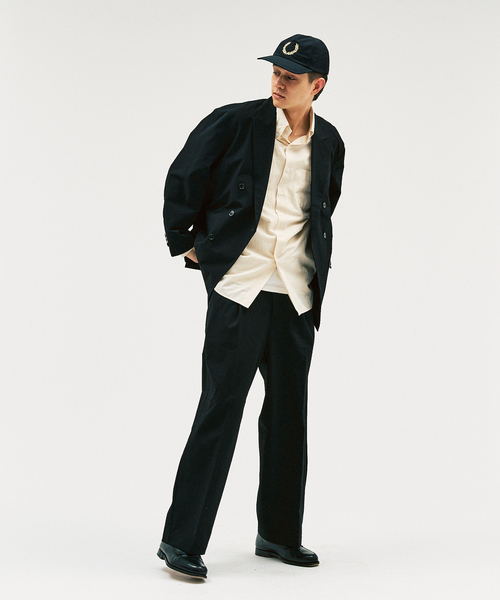 417 EDIFICE(フォーワンセブンエディフィス)の「Pサッカーダブルワイドセットアップ ”ジャケット1点+パンツ1点” の2点セット(セットアップ・メンズ・ブラック/ブラウン系その他/チャコールグレー・X-SMALL/SMALL/MEDIUM/LARGE)」の1枚目の写真