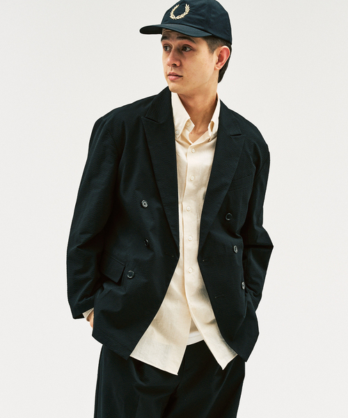 417 EDIFICE(フォーワンセブンエディフィス)の「Pサッカーダブルワイドセットアップ ”ジャケット1点+パンツ1点” の2点セット(セットアップ・メンズ・ブラック/ブラウン系その他/チャコールグレー・X-SMALL/SMALL/MEDIUM/LARGE)」の4枚目の写真