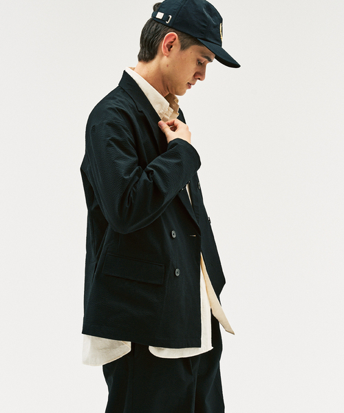 417 EDIFICE(フォーワンセブンエディフィス)の「Pサッカーダブルワイドセットアップ ”ジャケット1点+パンツ1点” の2点セット(セットアップ・メンズ・ブラック/ブラウン系その他/チャコールグレー・X-SMALL/SMALL/MEDIUM/LARGE)」の5枚目の写真