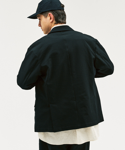 417 EDIFICE(フォーワンセブンエディフィス)の「Pサッカーダブルワイドセットアップ ”ジャケット1点+パンツ1点” の2点セット(セットアップ・メンズ・ブラック/ブラウン系その他/チャコールグレー・X-SMALL/SMALL/MEDIUM/LARGE)」の6枚目の写真