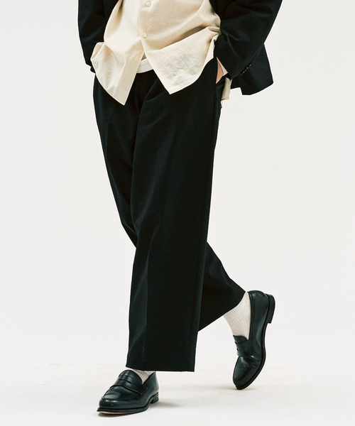 417 EDIFICE(フォーワンセブンエディフィス)の「Pサッカーダブルワイドセットアップ ”ジャケット1点+パンツ1点” の2点セット(セットアップ・メンズ・ブラック/ブラウン系その他/チャコールグレー・X-SMALL/SMALL/MEDIUM/LARGE)」の7枚目の写真