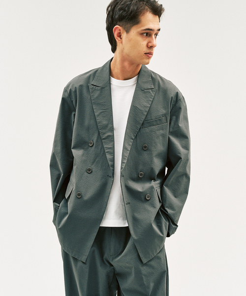 417 EDIFICE(フォーワンセブンエディフィス)の「Pサッカーダブルワイドセットアップ ”ジャケット1点+パンツ1点” の2点セット(セットアップ・メンズ・ブラック/ブラウン系その他/チャコールグレー・X-SMALL/SMALL/MEDIUM/LARGE)」の14枚目の写真