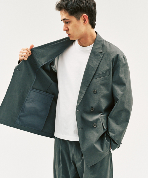 417 EDIFICE(フォーワンセブンエディフィス)の「Pサッカーダブルワイドセットアップ ”ジャケット1点+パンツ1点” の2点セット(セットアップ・メンズ・ブラック/ブラウン系その他/チャコールグレー・X-SMALL/SMALL/MEDIUM/LARGE)」の15枚目の写真