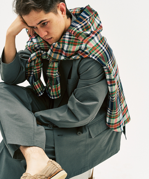 417 EDIFICE(フォーワンセブンエディフィス)の「Pサッカーダブルワイドセットアップ ”ジャケット1点+パンツ1点” の2点セット(セットアップ・メンズ・ブラック/ブラウン系その他/チャコールグレー・X-SMALL/SMALL/MEDIUM/LARGE)」の22枚目の写真