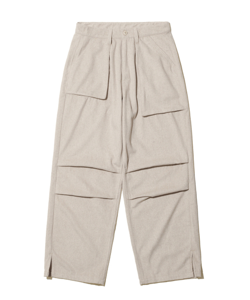 WOOL PARACHUTE PANTS / OATMEAL