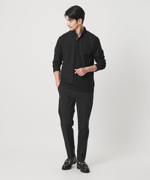 BEAUTY&YOUTH UNITED ARROWS（ビューティーアンドユースユナイテッドアローズ）の「【WEB限定 WARDROBE SMART】ステイ クリーン ピケ BD ポロシャツ【抗菌・防臭】（Tシャツ/カットソー・メンズ・ブラック/ホワイト/ダークグレー・XL/S/M/L）」の4枚目の写真