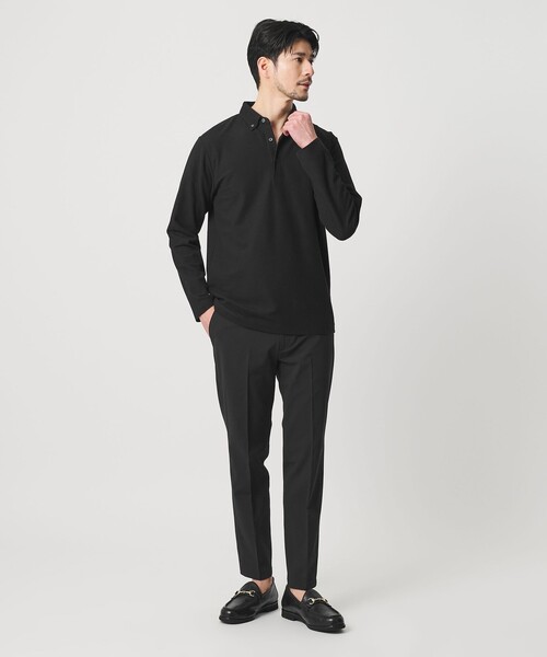 BEAUTY&YOUTH UNITED ARROWS（ビューティーアンドユースユナイテッドアローズ）の「【WEB限定 WARDROBE SMART】ステイ クリーン ピケ BD ポロシャツ【抗菌・防臭】（Tシャツ/カットソー・メンズ・ブラック/ホワイト/ダークグレー・XL/S/M/L）」の7枚目の写真