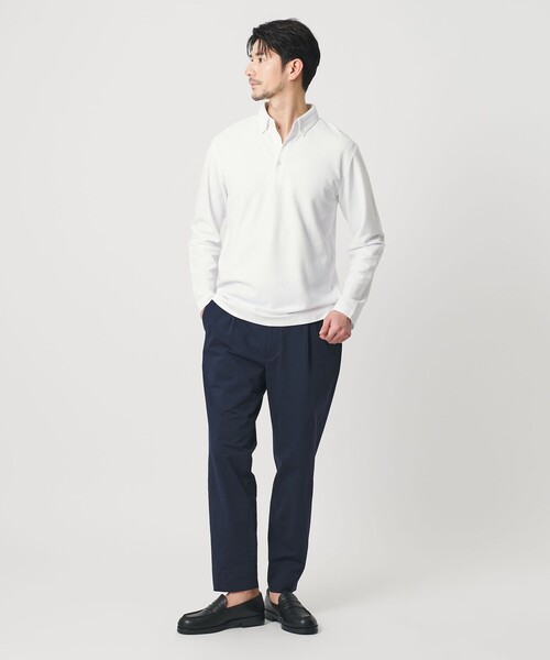 BEAUTY&YOUTH UNITED ARROWS（ビューティーアンドユースユナイテッドアローズ）の「【WEB限定 WARDROBE SMART】ステイ クリーン ピケ BD ポロシャツ【抗菌・防臭】（Tシャツ/カットソー・メンズ・ブラック/ホワイト/ダークグレー・XL/S/M/L）」の10枚目の写真