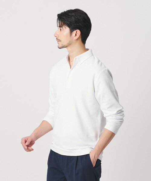 BEAUTY&YOUTH UNITED ARROWS（ビューティーアンドユースユナイテッドアローズ）の「【WEB限定 WARDROBE SMART】ステイ クリーン ピケ BD ポロシャツ【抗菌・防臭】（Tシャツ/カットソー・メンズ・ブラック/ホワイト/ダークグレー・XL/S/M/L）」の11枚目の写真